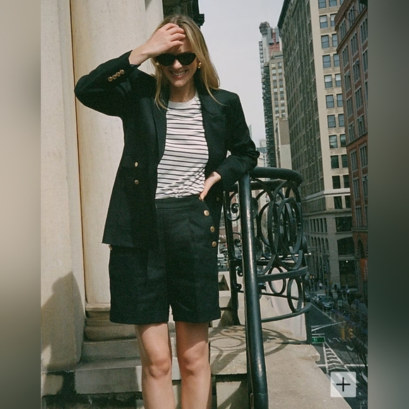 NWT J. Crew Sailor pleated short in stretch linen blend, size 00 - Picture 4 of 7